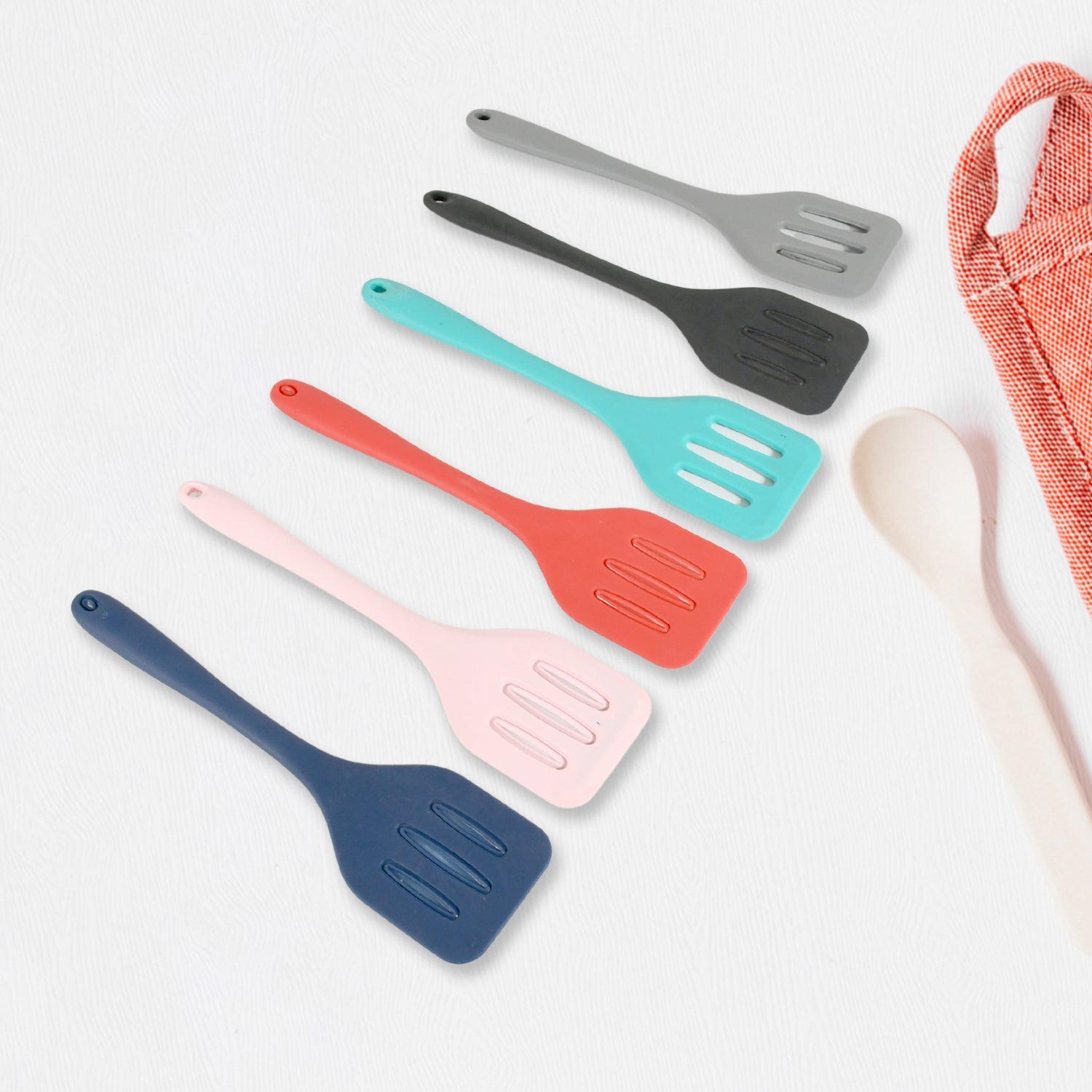 Multipurpose Silicone Spoon, Silicone Basting Spoon Non-Stick Kitchen Utensils Household Gadgets Heat-Resistant Non Stick Spoons Kitchen Cookware Items For Cooking and Baking (6 Pcs Set) Multipurpose Silicone Spoon, Silicone Basting Spoon Non-Stick Kitchen Utensils Household Gadgets Heat-Resistant Non Stick Spoons Kitchen Cookware Items For Cooking and Baking (6 Pcs Set)
